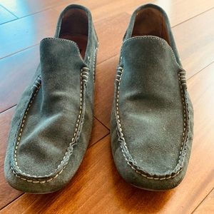 To Boot New York Mens Slip On Casual Dress Suede Driving Moccasin - Green Size 8